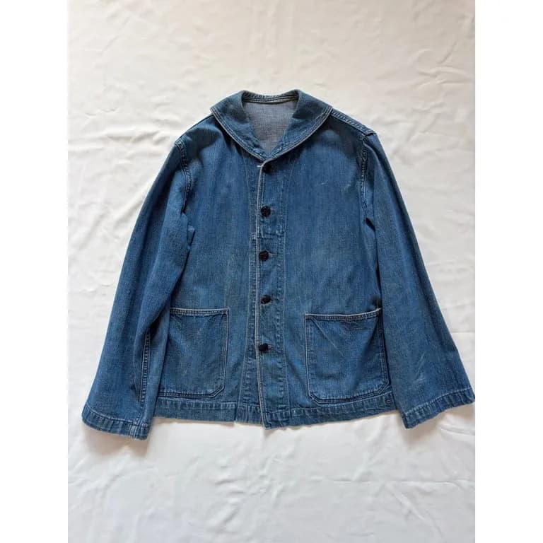 40s US Navy shawl collar denim coverall