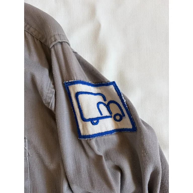 1950s embroidered chain stitch work shirt 4