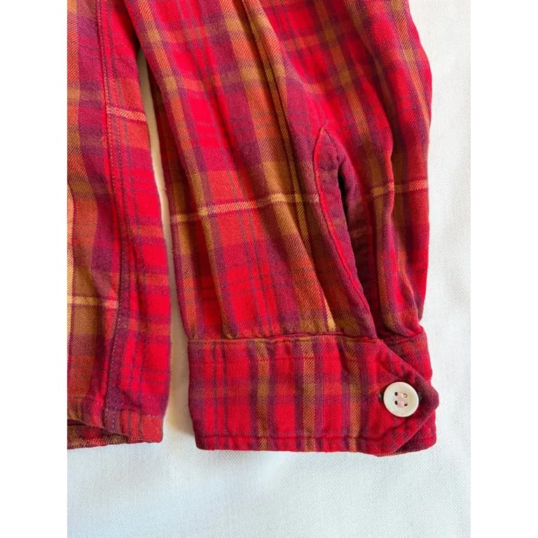 1950s Italy gabardine plaid shirt 6